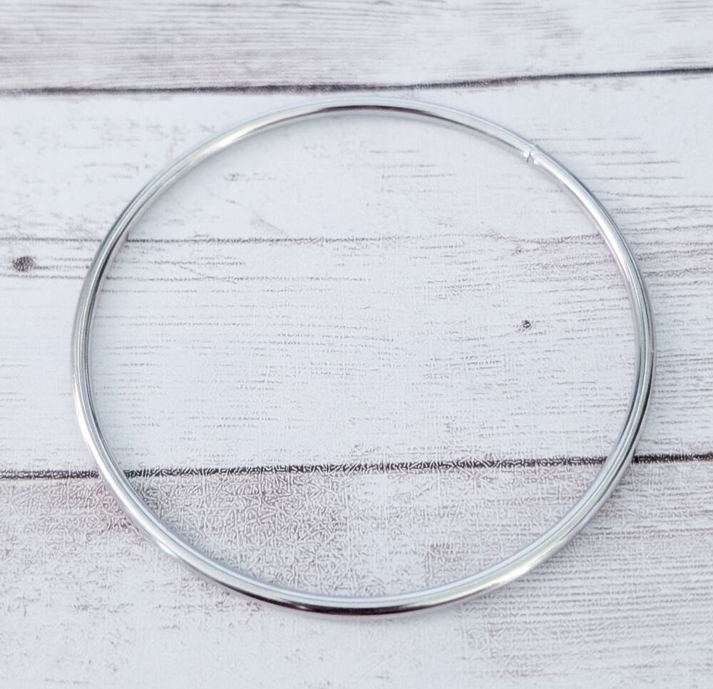 Vintage Bracelet Simple Silver Tone 8.5"